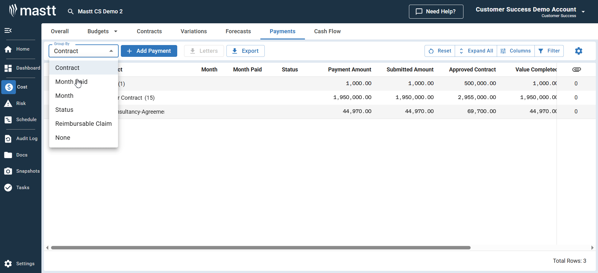 How to Use Payment Groupings in the Cost Module