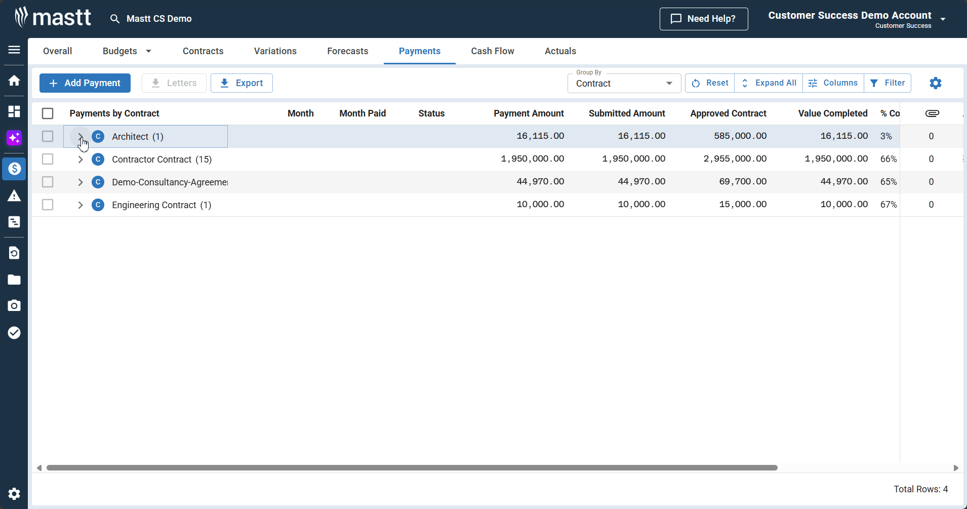 generate payment letters