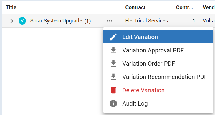 How to Edit and Delete Variations
